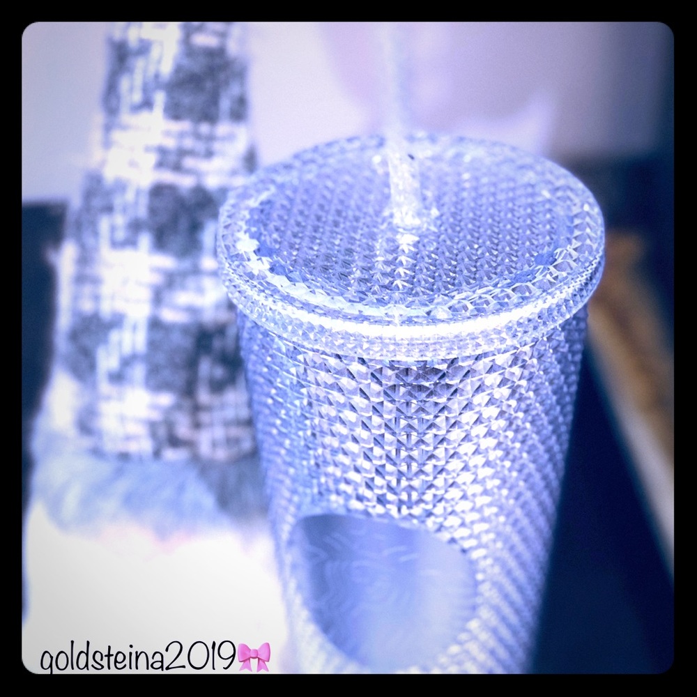 starbucks studded tumbler with canvas bag